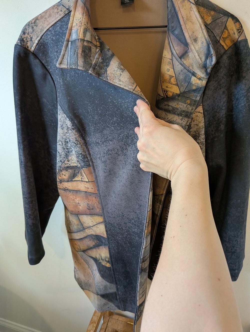 Ali Miles Women's Artsy Art to Wear Open Front Jacket Modern Size 2X - Picture 3 of 8